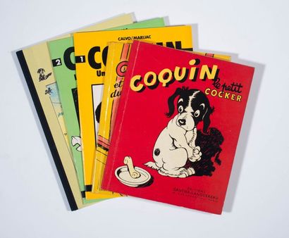 Calvo/Coquin - Ensemble de 5 albums 1 (1953), 2 (1954, traces d'une ancienne couverture),...