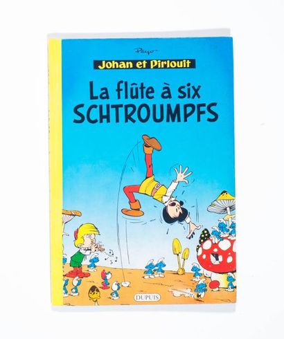 Johan et Pirlouit - La flûte à six schtroumpfs Édition cartonnée française de 1961....