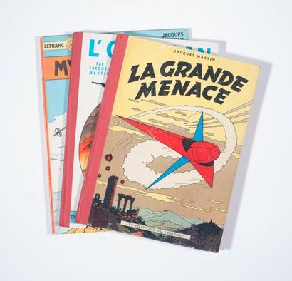 Lefranc - Ensemble de 3 albums La grande menace (sans point), L'ouragan de feu (EO...