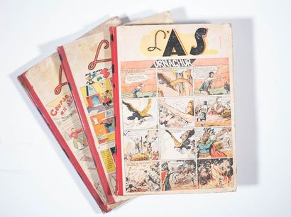 Petit Illustré + L'As - Ensemble de 7 reliures Le petit illustré (19/04/1936 - 27/12/36),...