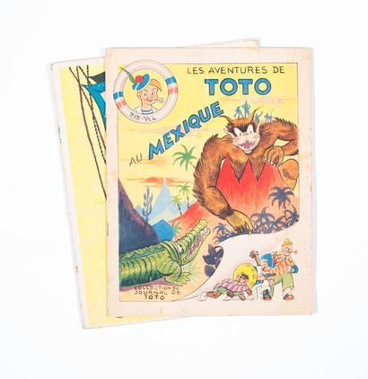 Rob-Vel - Ensemble de 2 albums Toto au Mexique et Bibor et Tribar 2. Éditions originales...