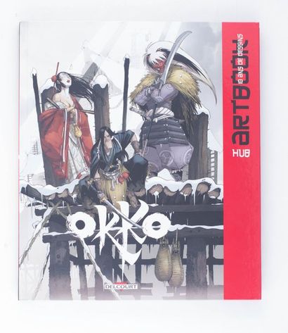 Hub - dédicace Okko, Artbook 10 ans de dessins. Édition originale agrémentée d'un...