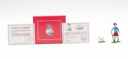 Tintin / L'île noire - Pixi 4511 Tintin en écossais avec Milou. Boîte rouge + certificat....