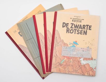 Kuifje / De Zwarte Rotsen - Ensemble de 5 albums Fac-similé 1987 (x2), Fac similé...