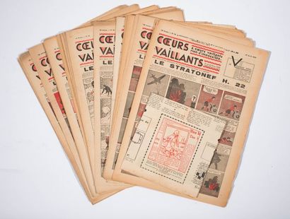 Coeurs Vaillants 1938/39 - Ensemble de 55 fascicules N° 16 à 52 de 1938, N°1, 2,...