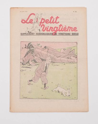 Petit Vingtième du 24/06/1938 Superbe fascicule n°25 avec couverture de Tintin non...