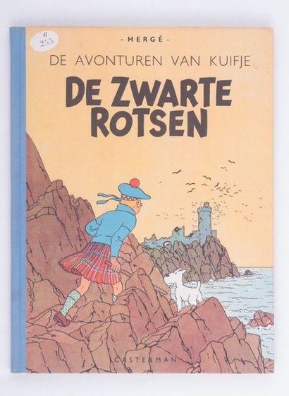 Kuifje / De Zwarte Rotsen Dos bleu, noté 1947. Cahiers magnifiques en papier mince,...