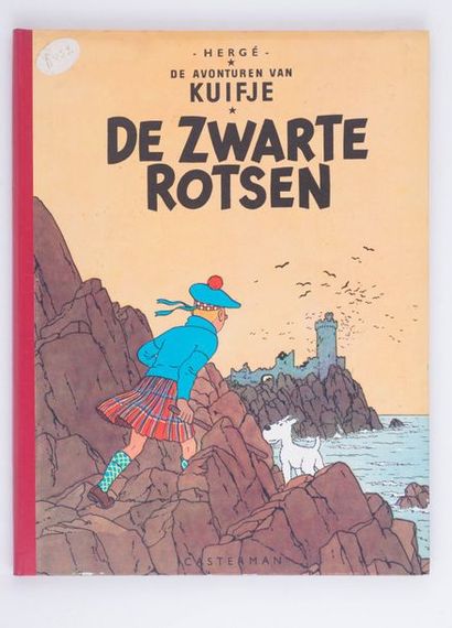Kuifje / De Zwarte Rotsen - M (1955) bibliotheek Casterman A452 Dos rouge, noté 1947....