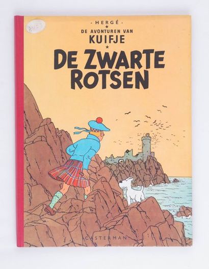 Kuifje / De Zwarte Rotsen - ? (1955) bibliotheek Casterman A451 Dos rouge, noté 1947....