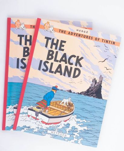 Tintin / The Black Island - Ensemble de 2 albums Édition anglaise Methuen de 1966....