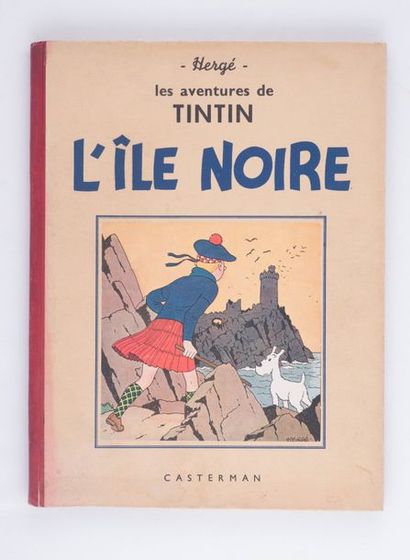 Tintin / L'île noire Dos pellior rouge, pagination 4 à 127 (intérieur de l'édition...