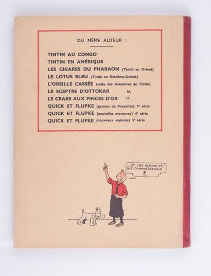 Tintin / L'île noire Dos pellior rouge, pagination 4 à 127 (intérieur de l'édition...