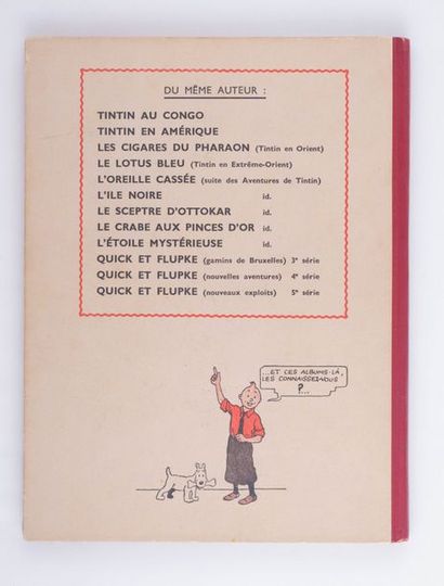 Tintin / L'île noire - Édition Casterman N&B A18 de 1942 bibliothèque Casterman A120...