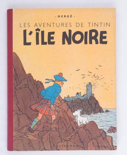 Tintin / L'île noire Dos pellior rouge, grande image. Cahiers magnifiques en papier...
