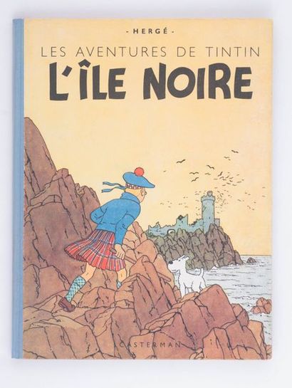 Tintin / L'île noire - Édition Casterman A23 bis de 1944 Dos bleu. Quelques minuscules...