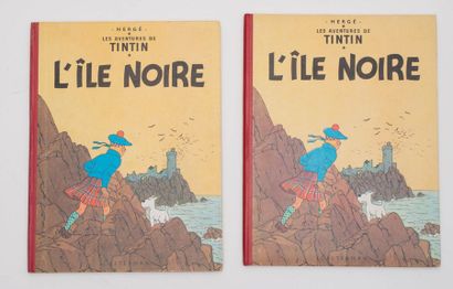 Tintin / L'île noire - Ensemble de 2 albums Édition Casterman B20 et B21bis (un petit...