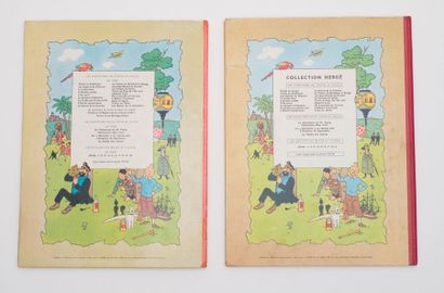 Tintin / L'île noire - Ensemble de 2 albums Édition Casterman B25 (1958), B27bis...