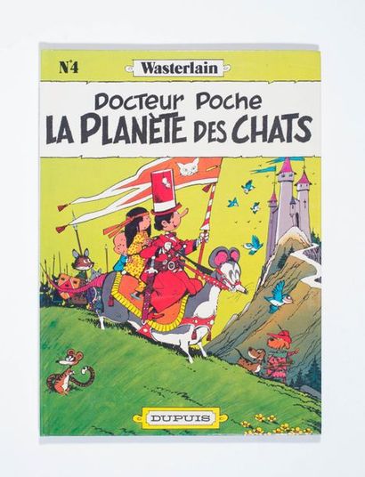 Wasterlain - Ensemble de 5 dédicaces Docteur Poche 1, 2, 3, 4, 5. Éditions originales...