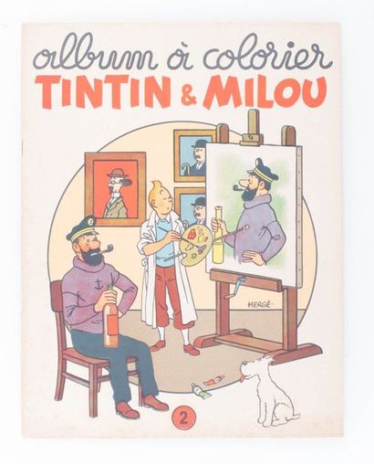 Tintin - Album à colorier Livre n°2, format à la française (ref 1.002/c). Très beaux...