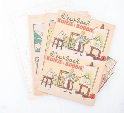 Tintin / Kuifje - Kleurboek Rare ensemble de tirages originaux provenant directement...
