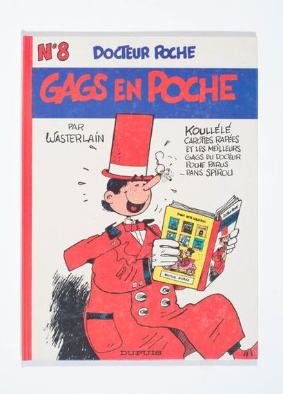 Wasterlain - Ensemble de 5 dédicaces Docteur Poche 6, 7, 8, 9, et le père Noel. Éditions...