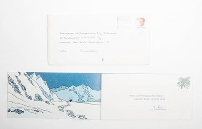 Hergé/Moulinsart - Ensemble de 11 cartes de Voeux 1984, 1985, 1986, 1987, 1988, 1989,...