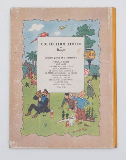 Tintin au Congo Édition originale B1 de 1946, papier épais. Bon état.