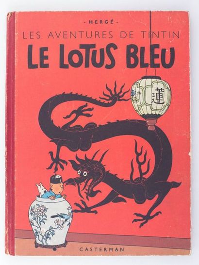 Tintin - Le Lotus Bleu Édition originale B1 de 1946, papier épais. Bon état.