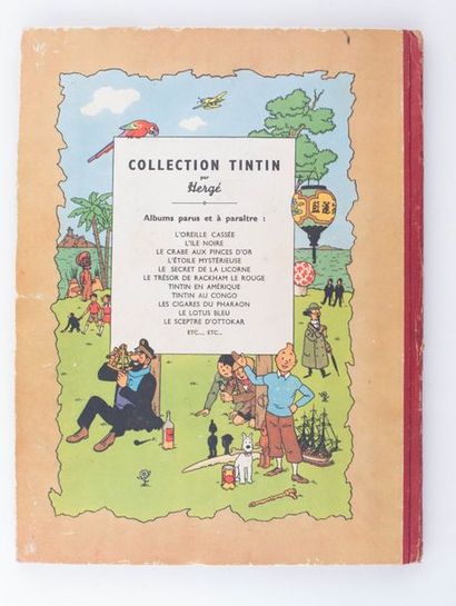 Tintin - Le Lotus Bleu Édition originale B1 de 1946, papier épais. Bon état.