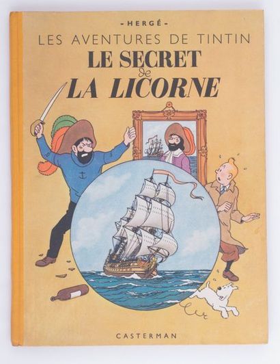 Tintin - Le secret de la Licorne A23 de 1944. Quelques petites déchirures restaurées...