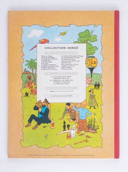 Tintin au Tibet Édition originale belge B29 de 1960. Quelques légères retouches.
Très...