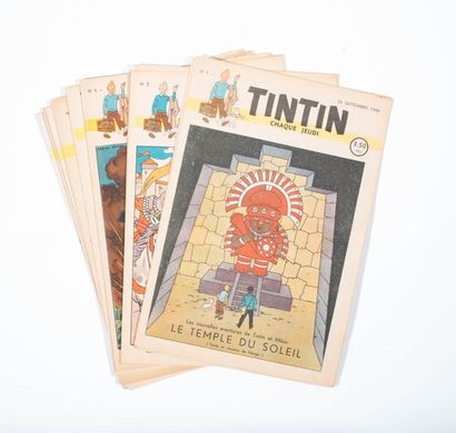 Tintin - Hebdomadaires belges 1946 Année complète en très très bon état.