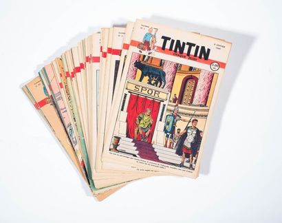 Tintin - Hebdomadaires belges 1949 Année complète en très très bon état (sauf n°1...