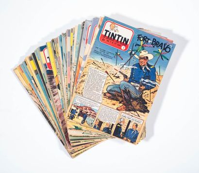 Tintin - Hebdomadaires belges 1955 Année complète en très très bon état.
