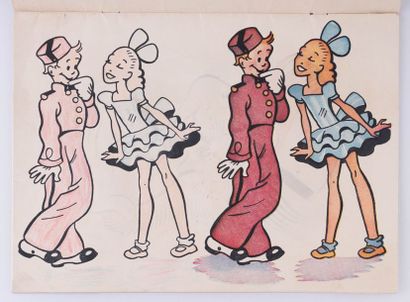 Spirou - Album à colorier Magnifique livre de coloriage dessiné par Jijé en 1948...