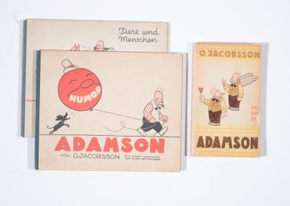 Adamson - Ensemble de 3 albums Tiere und menschen, Humor, Ro ro ro. Bon état.