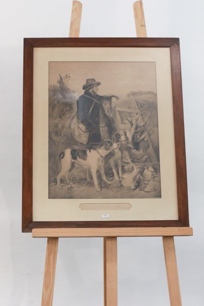 ECOLE ANGLAISE "The english Gamekeeper" et "The scotch Gamekeeper", paire de lithographies...