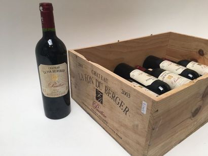 BORDEAUX (PAUILLAC) rouge, Château La Fon du Berger 2003, sept bouteilles dans leur...