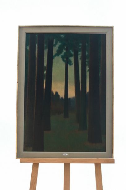 GOMMAERTS Fernand (1894-1975) "Sous-bois", XXe, huile sur toile, signée en bas à...