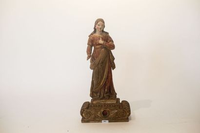 ECOLE FRANCAISE "Sainte Philomène", début XIXe, sujet-reliquaire en bois sculpté...