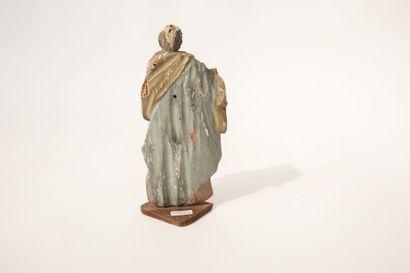 ECOLE FLAMANDE "Marie de Magdala", travail ancien, sujet en bois sculpté et polyhromé,...
