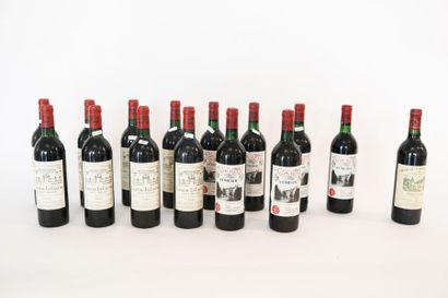 BORDEAUX Rouge, quinze bouteilles :

- (HAUT-MÉDOC), Château La Lagune, troisième...