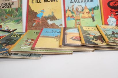 HERGÉ, REMI Georges dit (1907-1983) "Les Aventures de Tintin", Casterman, seize albums...