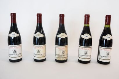 BOURGOGNE (Chambolle-Musigny) Rouge, Ch. Drapier & Fils 2000 (deux) et 2005 (trois),...