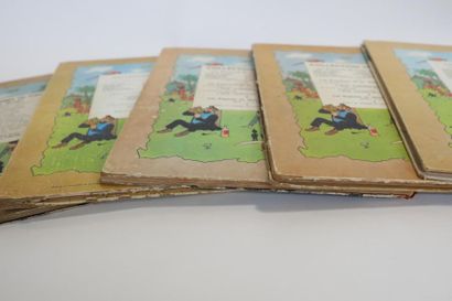 HERGÉ, REMI Georges dit (1907-1983) "Les Aventures de Tintin", Casterman, sept albums...