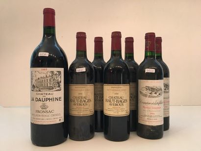 BORDEAUX Rouge, ensemble de six bouteilles et un magnum :
- (Pessac-Léognan), Domaine...