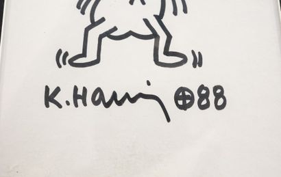 HARING KEITH (1958-1990) "Happy Cock", [19]88, feutre sur papier, 29x20,5 cm (à vue)...