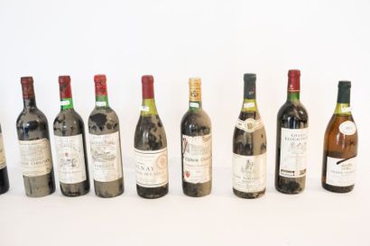 null Lot, treize bouteilles :

- BORDEAUX, rouge, Château Les Gauthiers 1999, une...