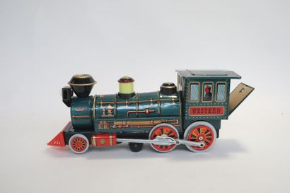 MODERN TOYS - JAPAN "Western Special Locomotive (battery operated)" en tôle lithographiée,...