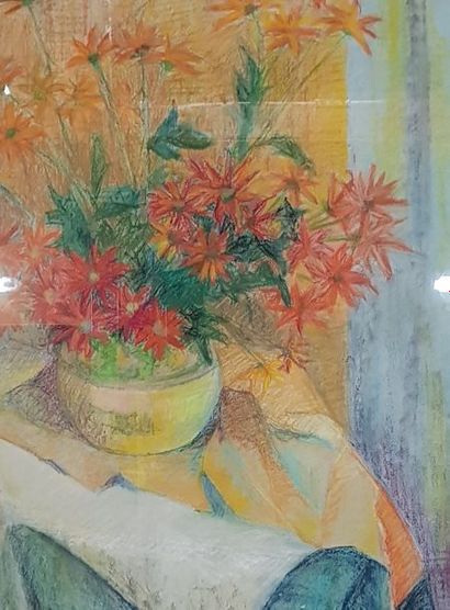 null Christiane DURROUX (1927)

Bouquet de fleurs des champs

Pastel sur papier,...